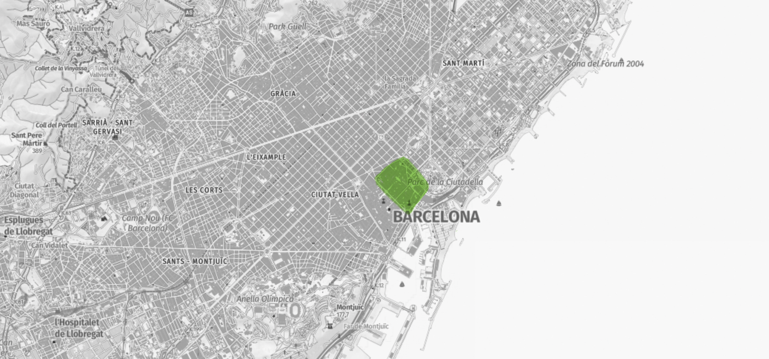 Mapa i carrer del Gòtic