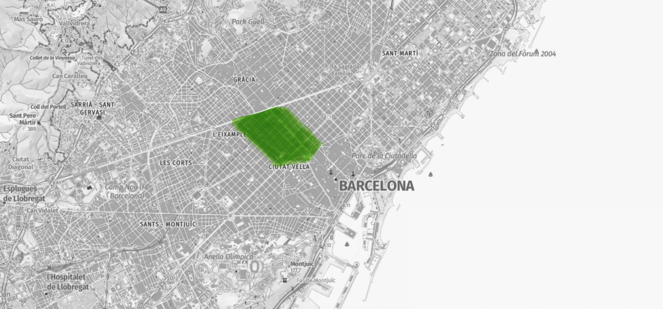 Mapa i carrer del Gòtic